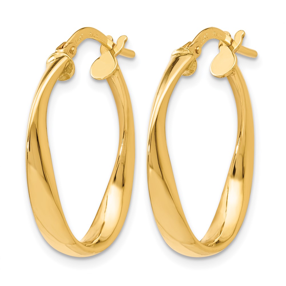 14K Gelbgold Poliert Creolen