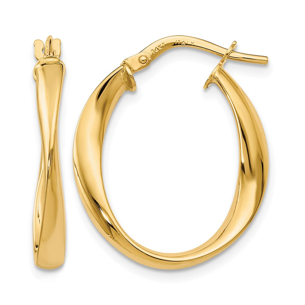 14K Gelbgold Poliert Creolen