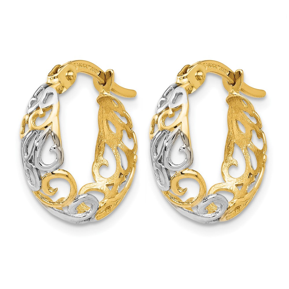 14K Bicolor Gold Ohrringe