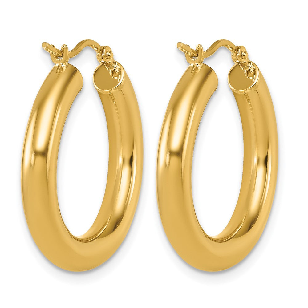 14K Gelbgold Poliert Leicht Creolen