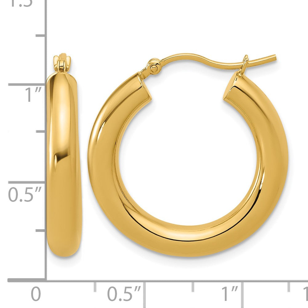 14K Gelbgold Poliert Leicht Creolen