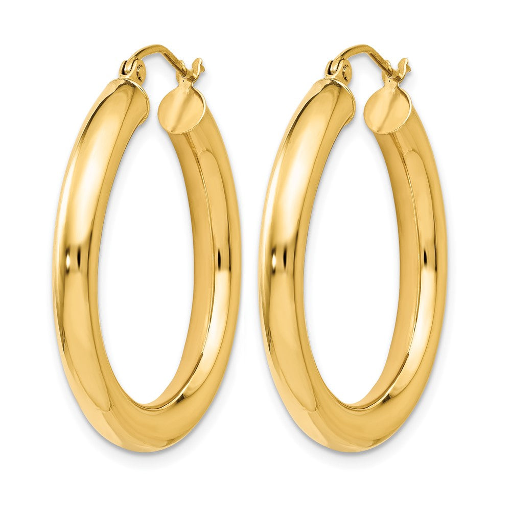 14K Gelbgold Poliert Leicht Creolen