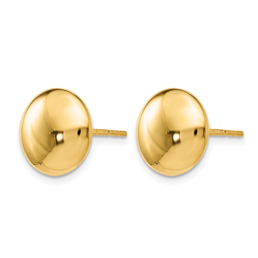 14K Gelbgold Poliert Knopf Ohrstecker