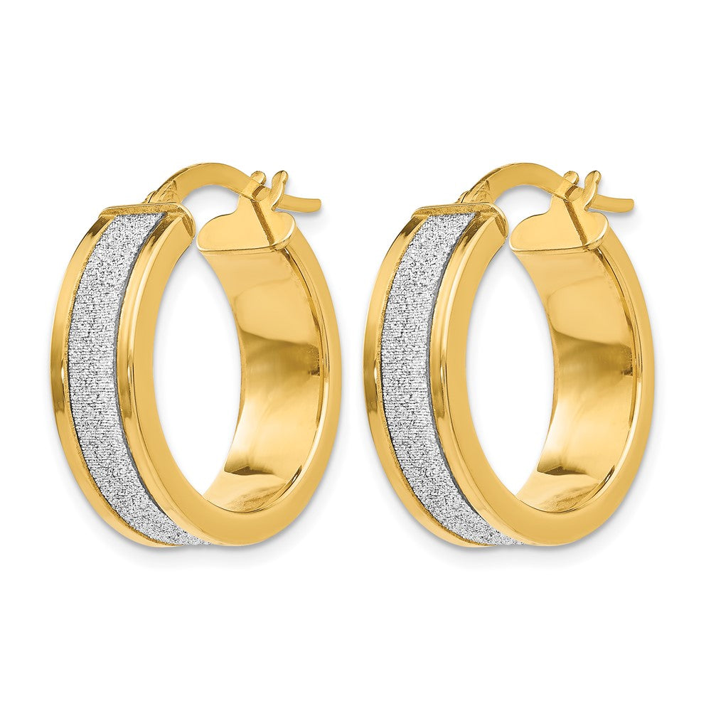 14K Gelbgold Fantasie Glimmer Infused Creolen
