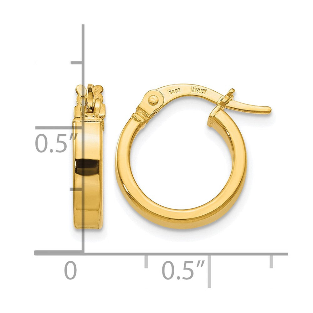 14K Gelbgold Poliert Ohrringe