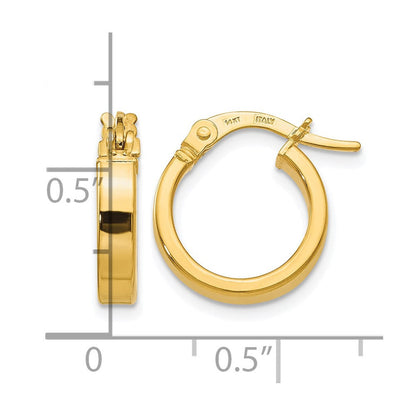14K Gelbgold Poliert Ohrringe