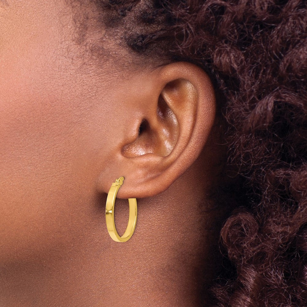 14K Gelbgold Poliert Ohrringe
