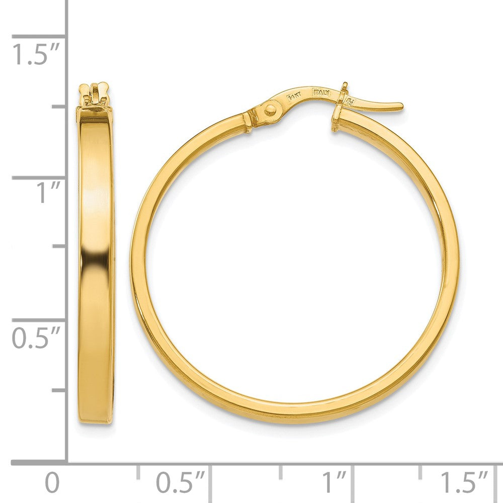 14K Gelbgold Poliert Ohrringe