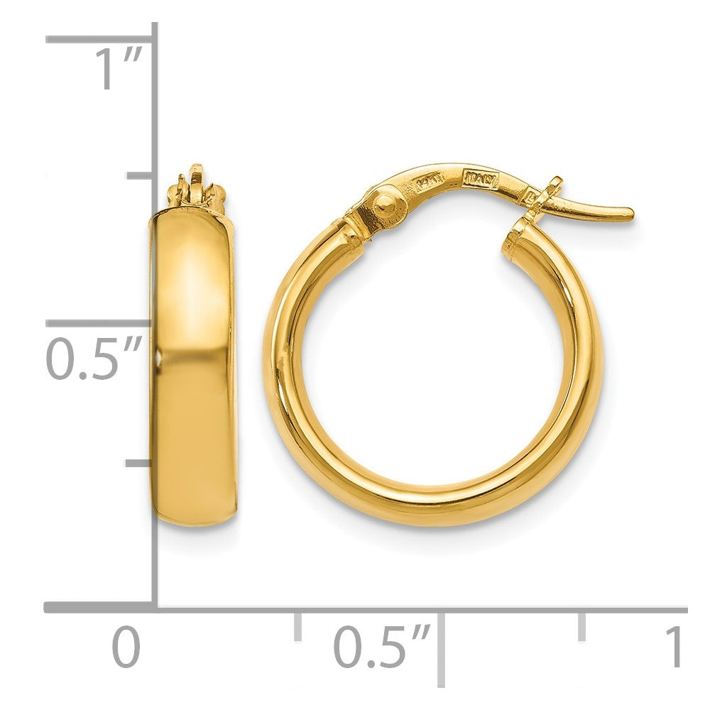 14K Gelbgold Poliert Ohrringe