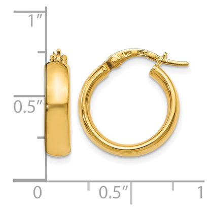 14K Gelbgold Poliert Ohrringe