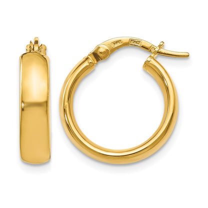 14K Gelbgold Poliert Ohrringe