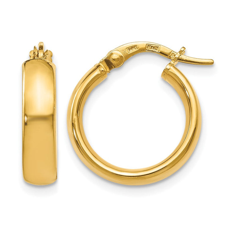 14K Gelbgold Poliert Ohrringe
