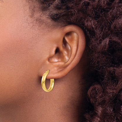 14K Gelbgold Poliert Ohrringe