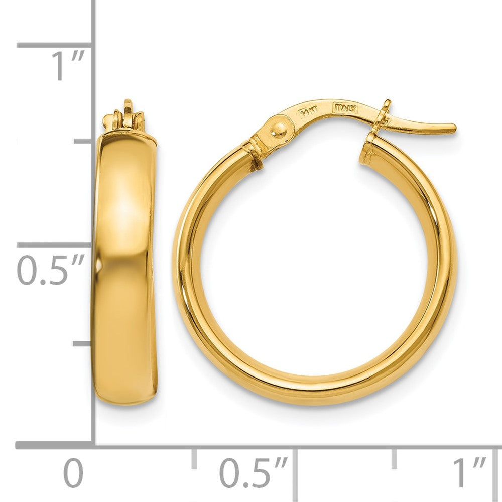 14K Gelbgold Poliert Ohrringe