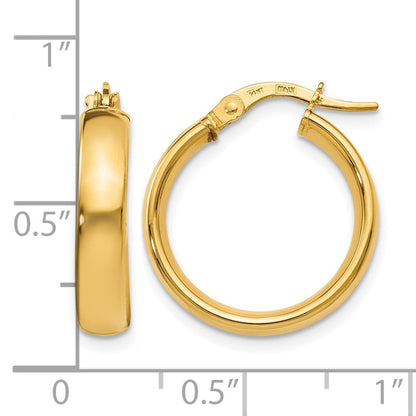 14K Gelbgold Poliert Ohrringe