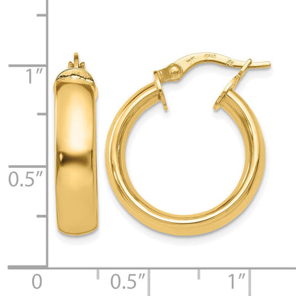 14K Gelbgold Poliert Ohrringe