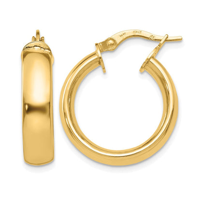 14K Gelbgold Poliert Ohrringe