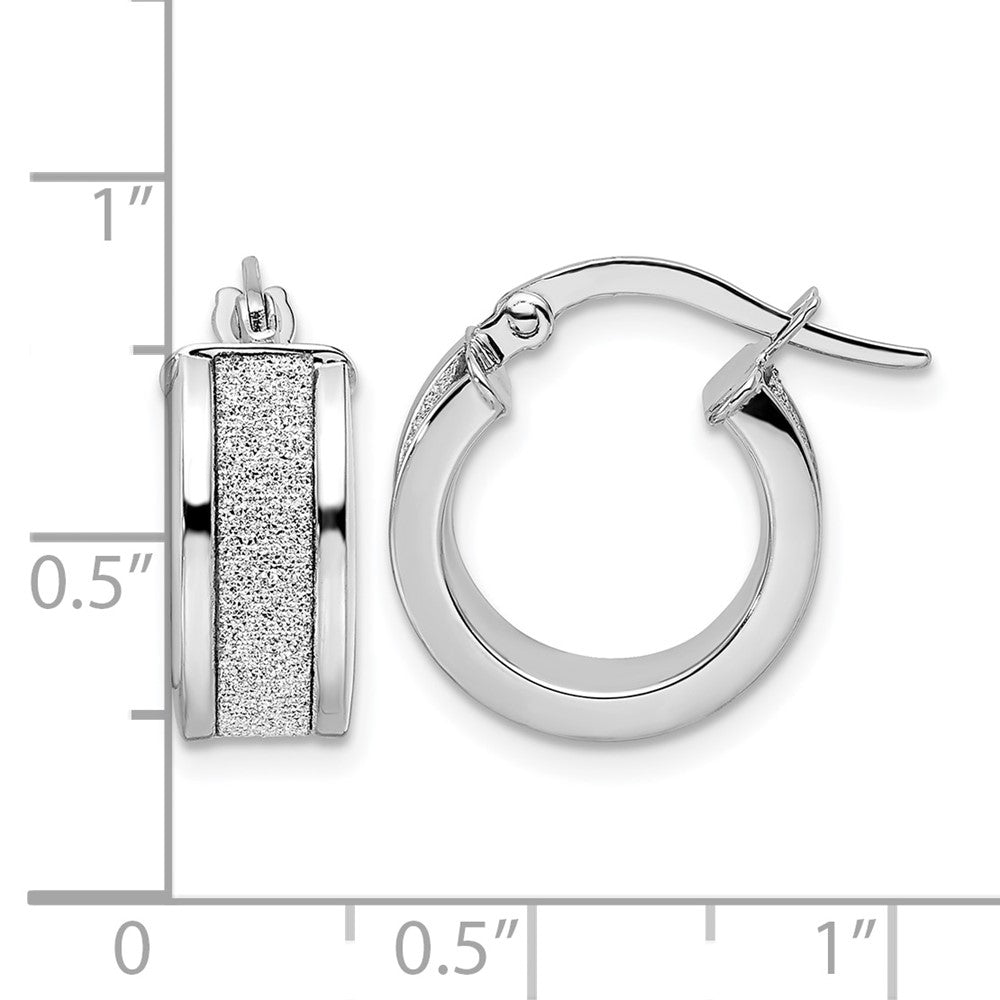 14K Weißgold Fantasie Glimmer Infused Creolen