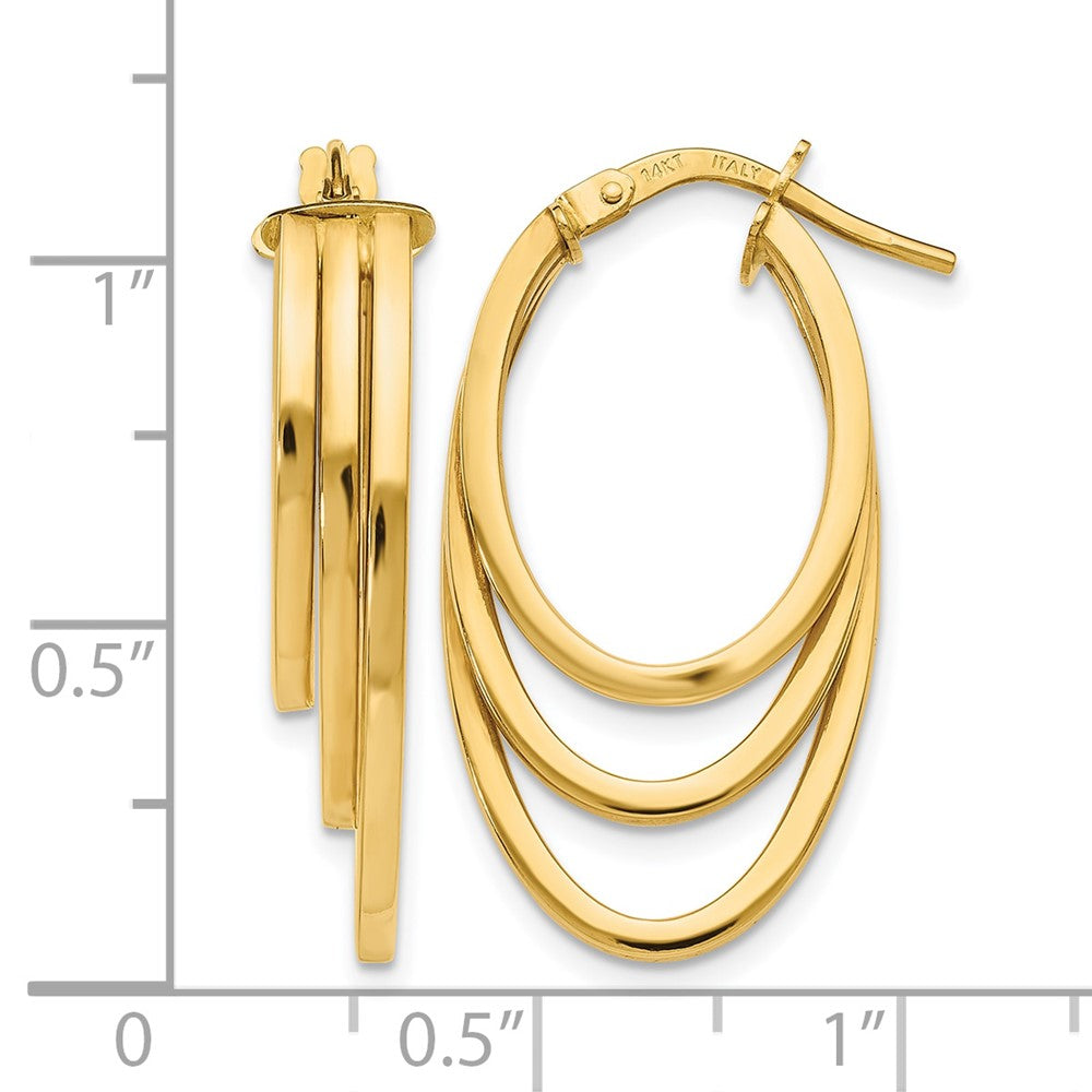 14K Gelbgold Poliert Creolen