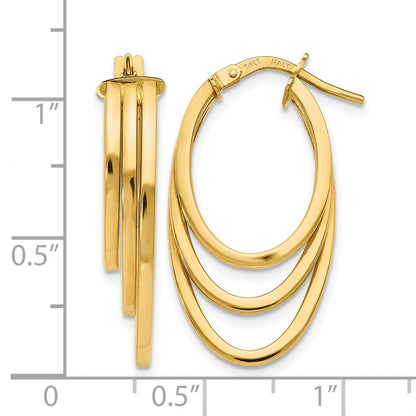 14K Gelbgold Poliert Creolen