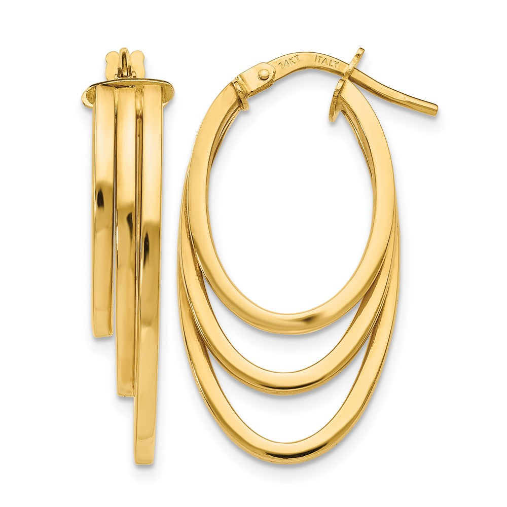 14K Gelbgold Poliert Creolen
