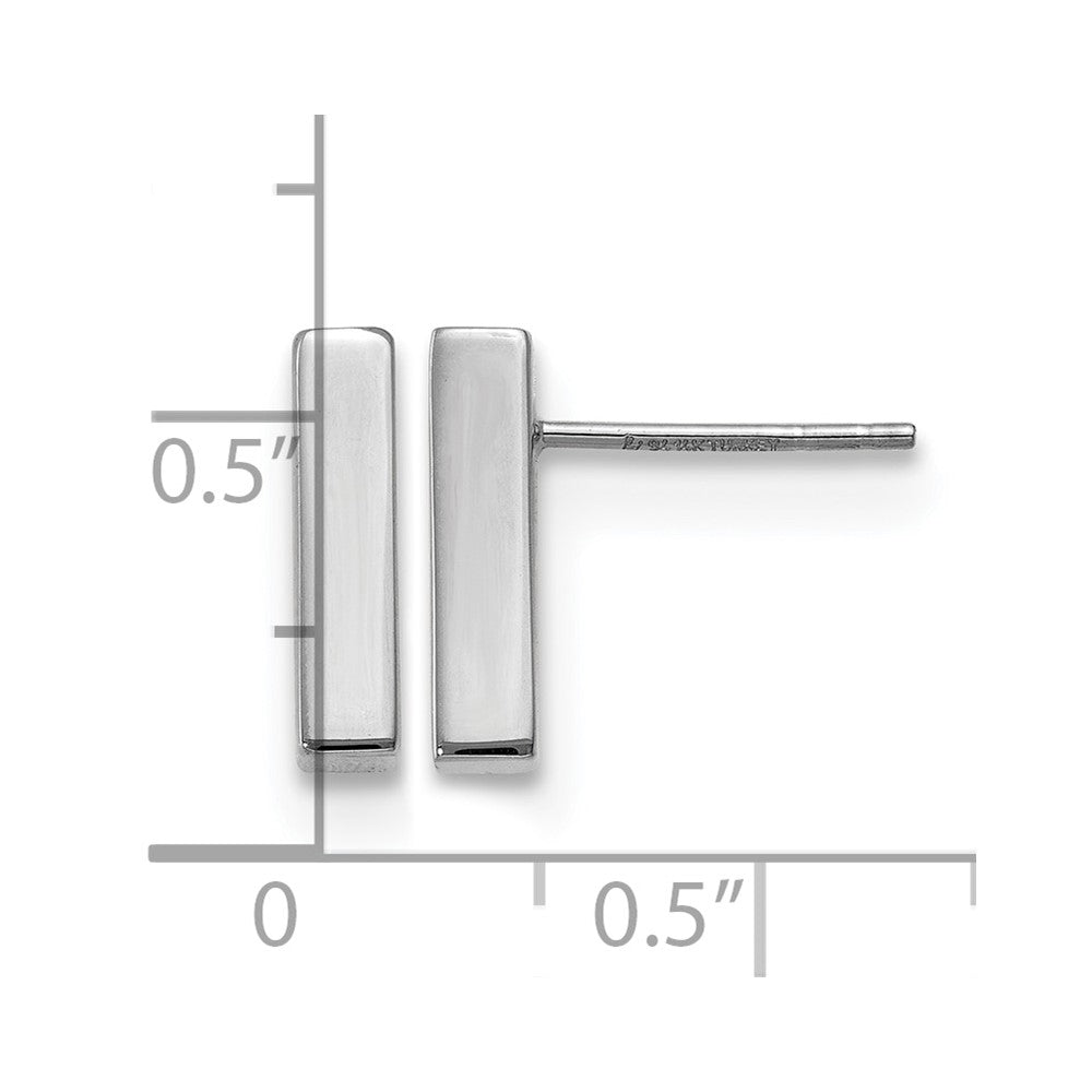 14K Weißgold Poliert Ohrstecker