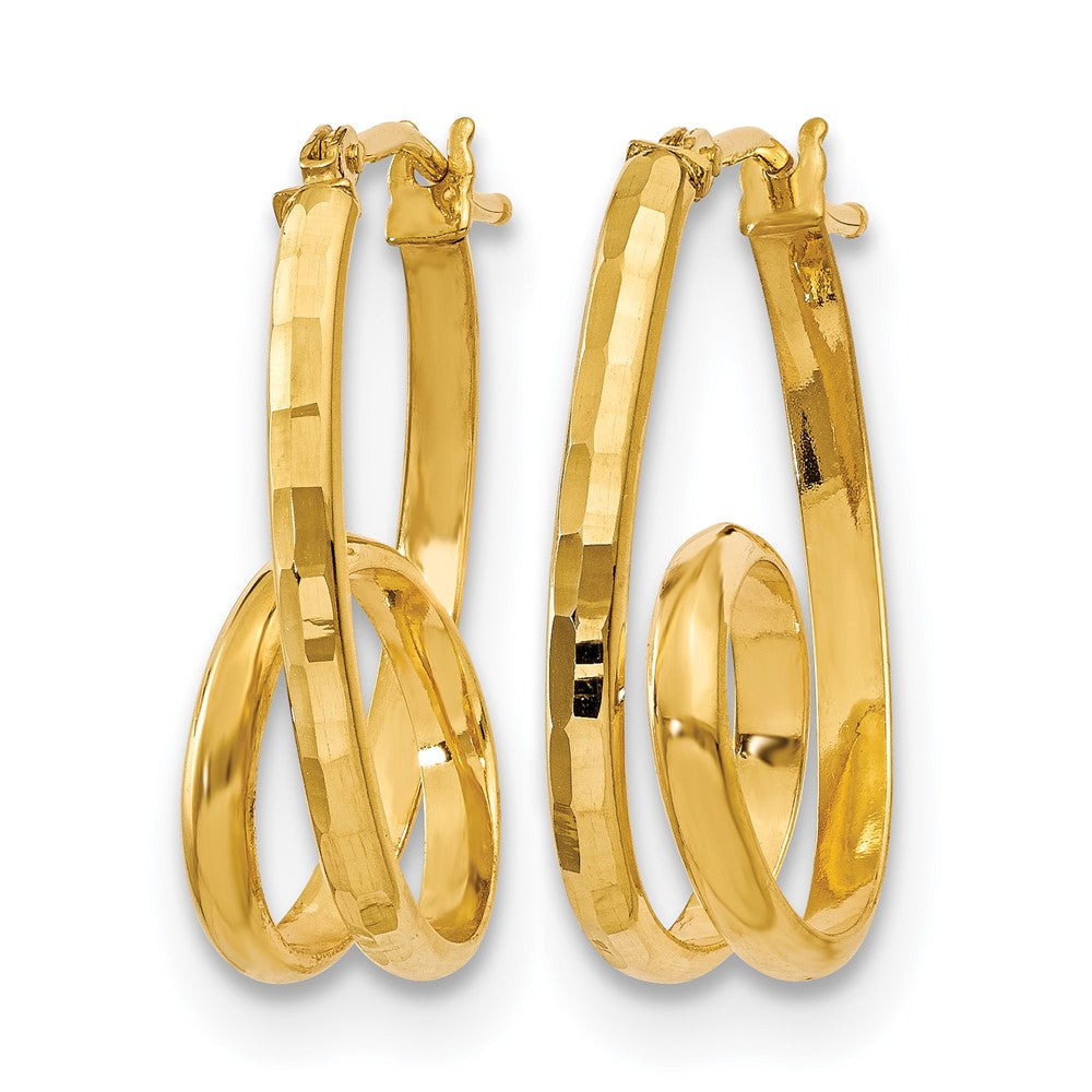 14K Gelbgold Poliert Fantasie Ohrringe