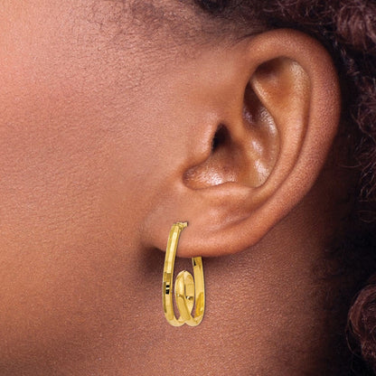 14K Gelbgold Poliert Fantasie Ohrringe