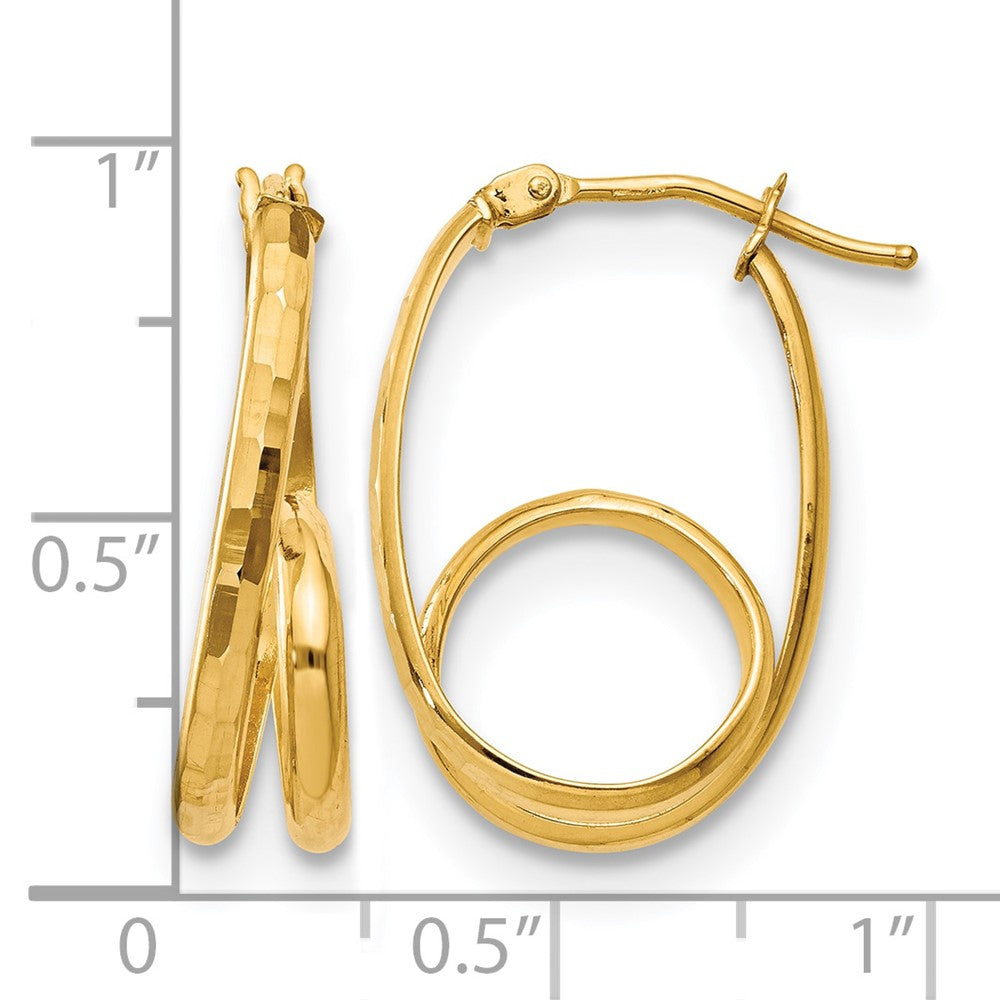 14K Gelbgold Poliert Fantasie Ohrringe