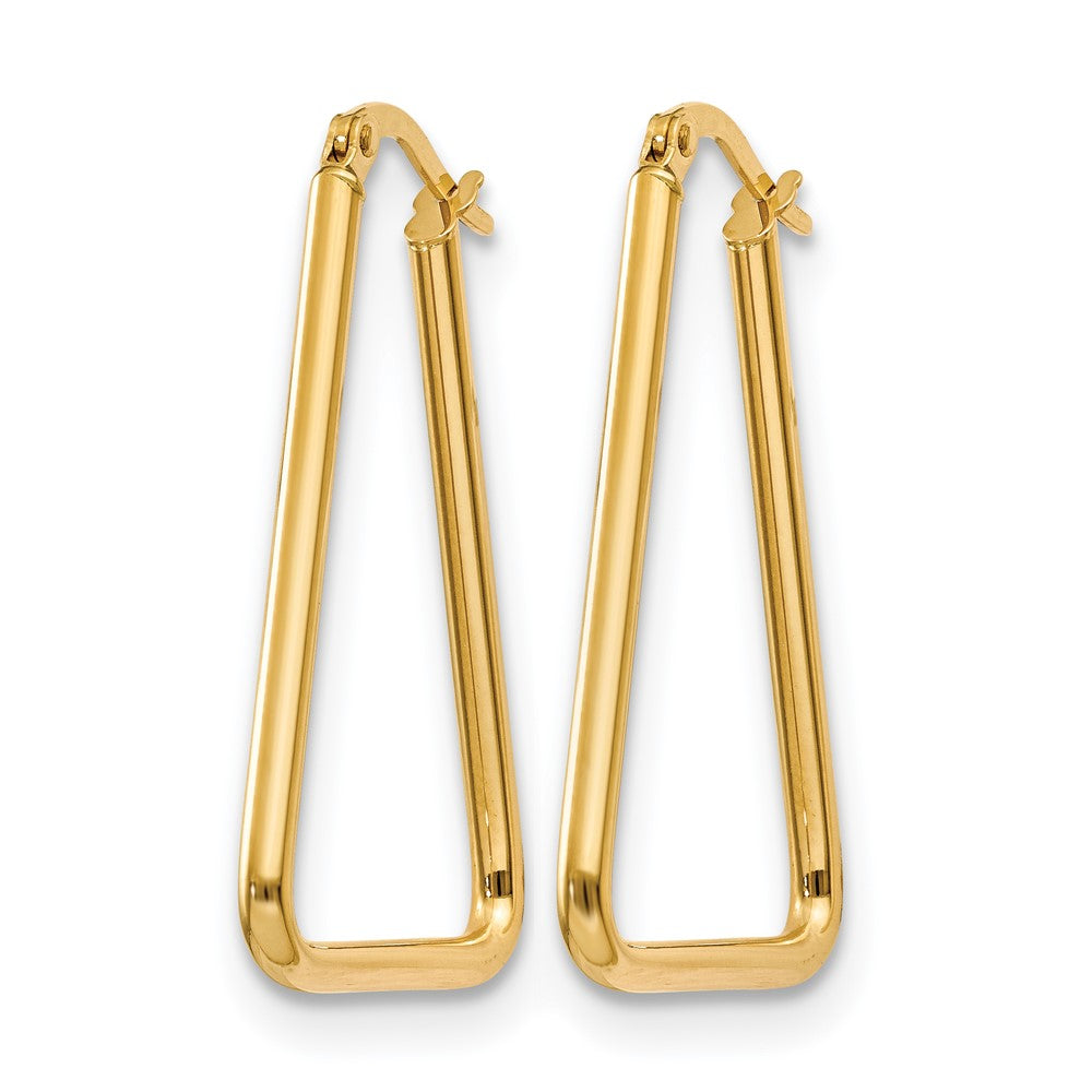 14K Gelbgold Poliert Geometric Form Creolen