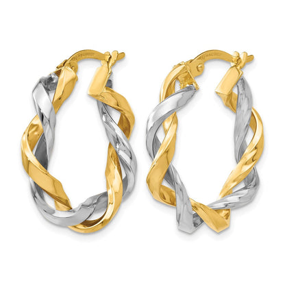 14K Bicolor Creolen