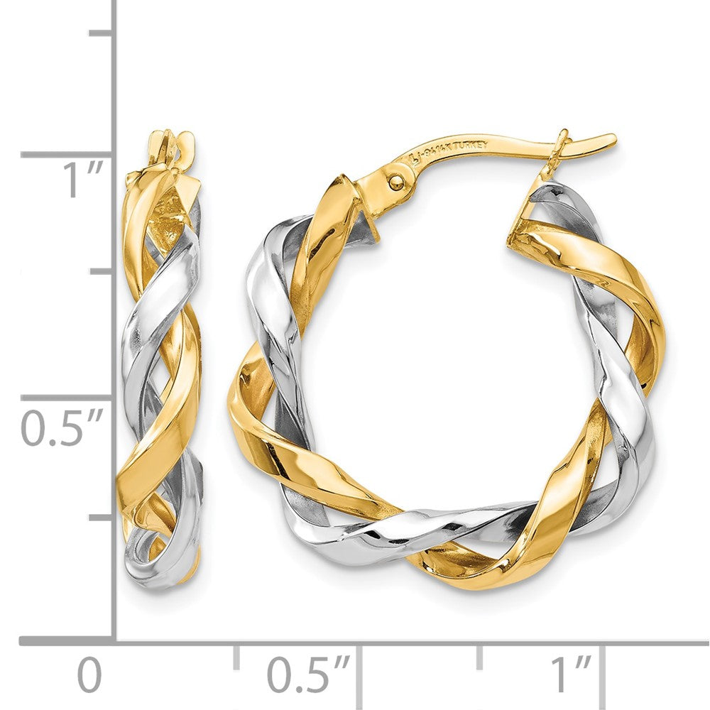14K Bicolor Creolen
