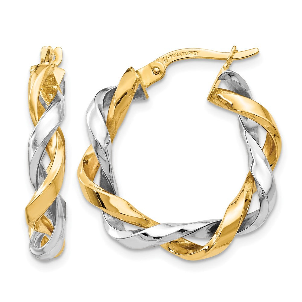 14K Bicolor Creolen