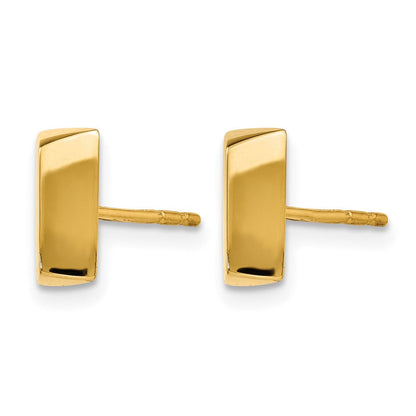 14K Gelbgold Poliert Fantasie Ohrstecker