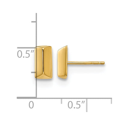 14K Gelbgold Poliert Fantasie Ohrstecker