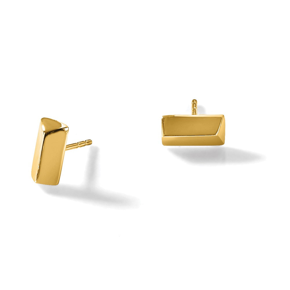14K Gelbgold Poliert Fantasie Ohrstecker