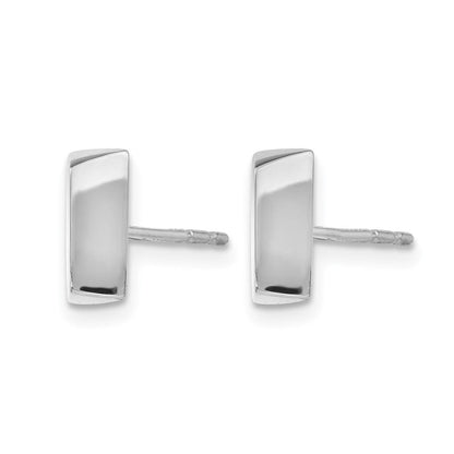 14K Weißgold Poliert Ohrstecker