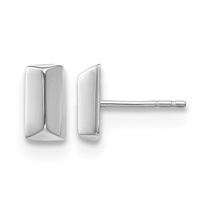 14K Weißgold Poliert Ohrstecker