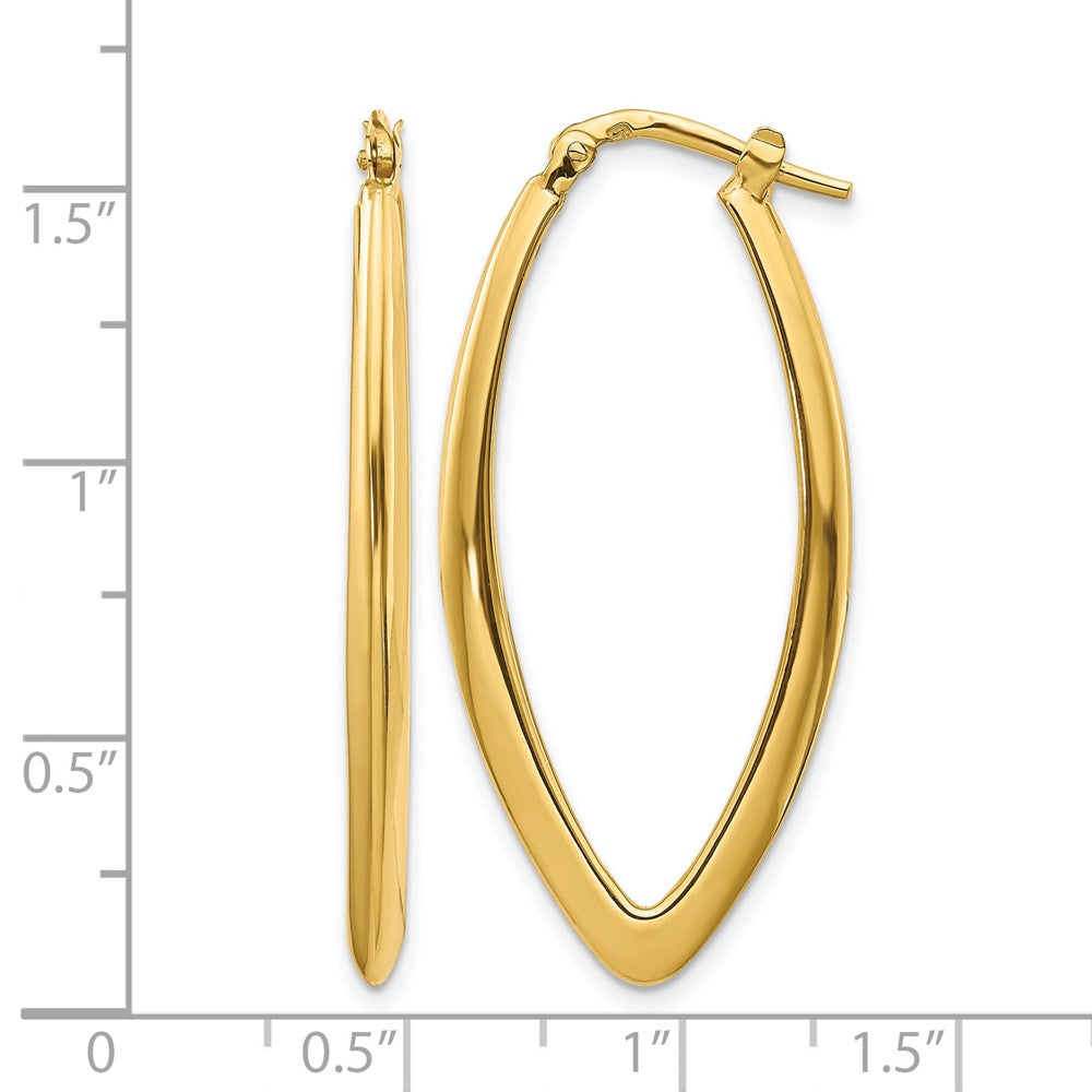 14K Gelbgold Poliert Fantasie Creolen