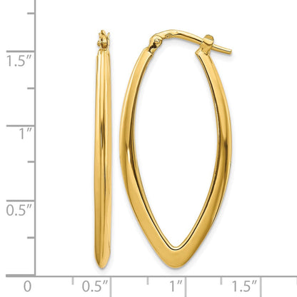 14K Gelbgold Poliert Fantasie Creolen