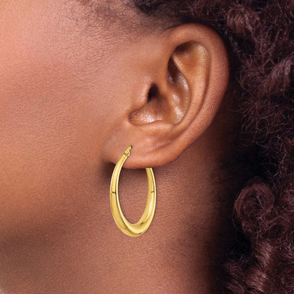 14K Gelbgold Poliert Fantasie Creolen