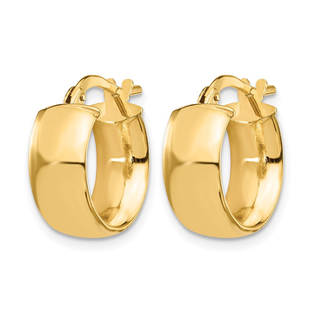 14K Gelbgold 6mm Hoch Poliert Creolen