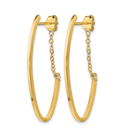 14K Gelbgold Poliert Creolen