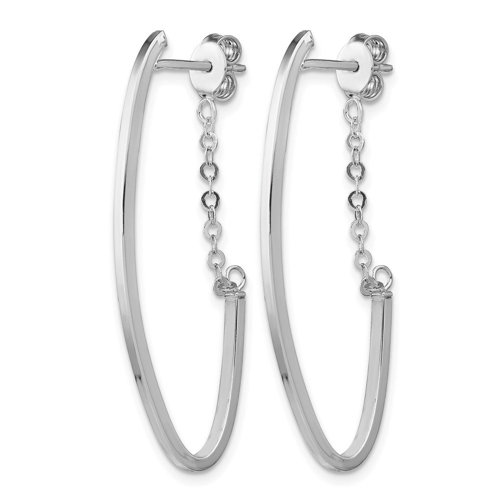 14K Gelb & Rhodium mit Beschichtung Poliert Creolen