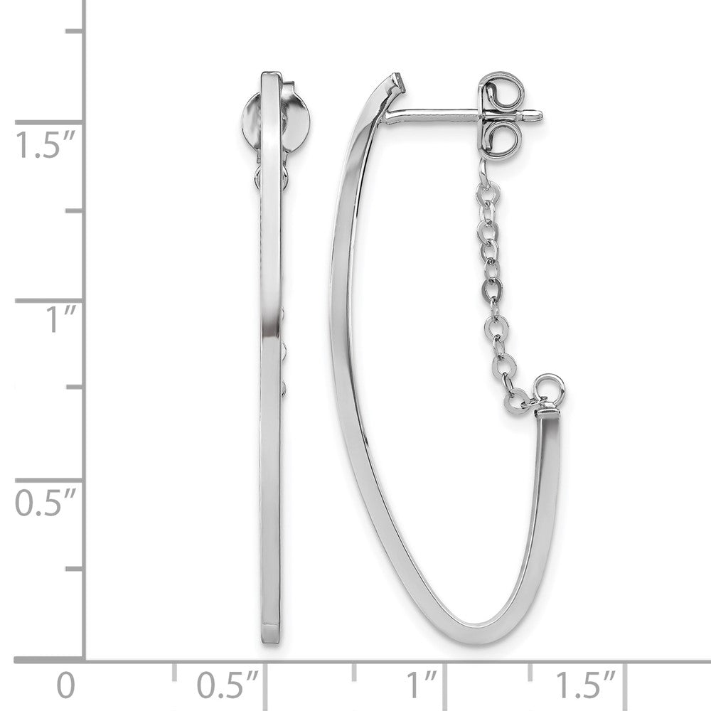 14K Gelb & Rhodium mit Beschichtung Poliert Creolen