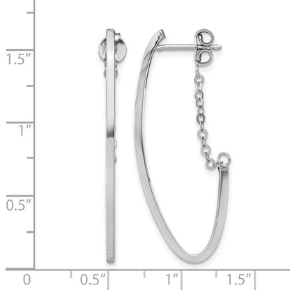 14K Gelb & Rhodium mit Beschichtung Poliert Creolen
