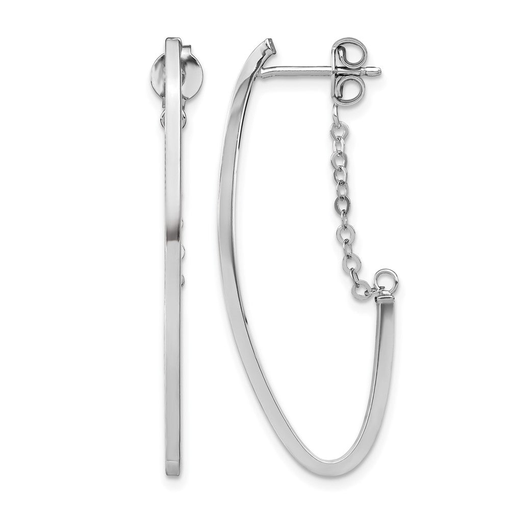 14K Gelb & Rhodium mit Beschichtung Poliert Creolen