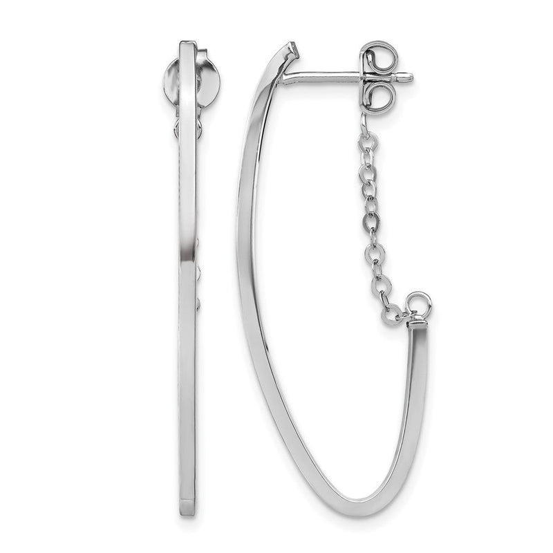14K Gelb & Rhodium mit Beschichtung Poliert Creolen