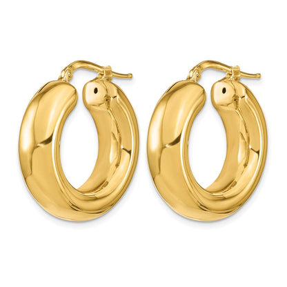 14K Gelbgold Poliert Creolen