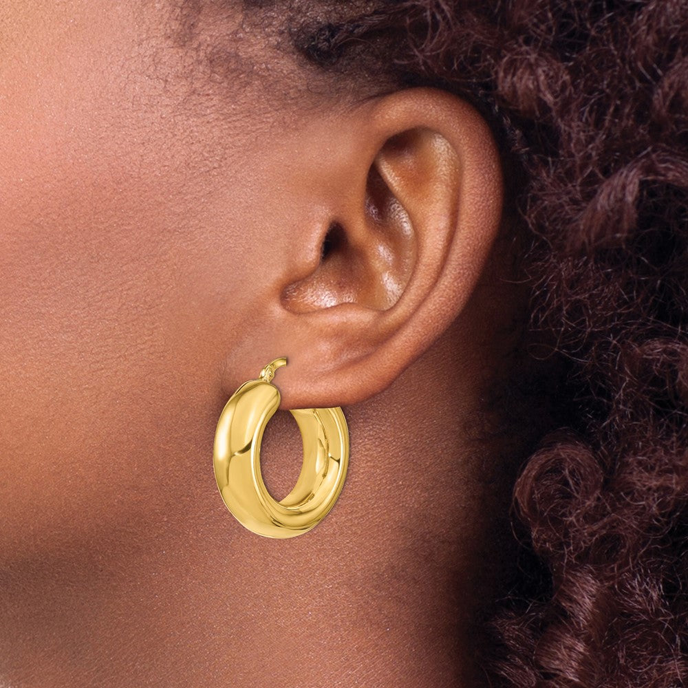 14K Gelbgold Poliert Creolen